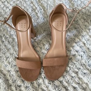 Brand new never worn nude block heels